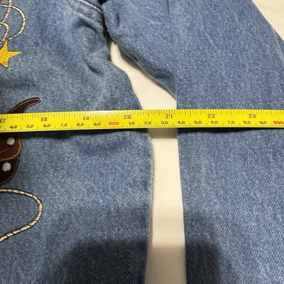 Vintage The Blue Denim Blazer Jacket M Western Embroidered Cowboy Boots Hats - Picture 9 of 10